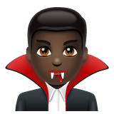 Man Vampire: Dark Skin Tone on WhatsApp