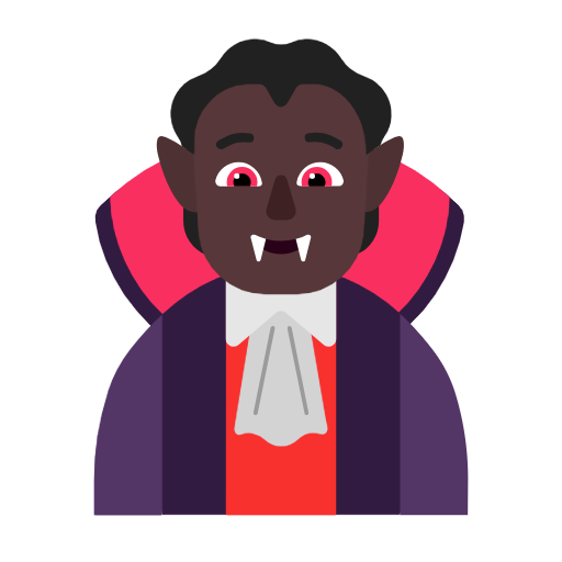 Vampire: Dark Skin Tone on Microsoft Fluent