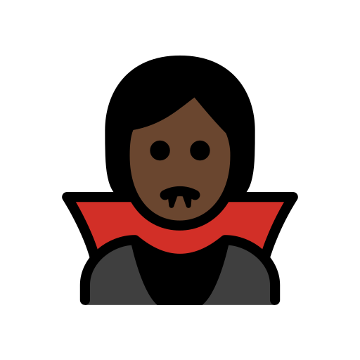 Vampire: Dark Skin Tone on OpenMoji