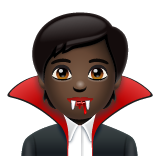 Vampire: Dark Skin Tone on WhatsApp