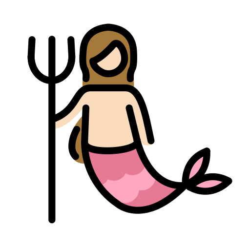 Mermaid: Light Skin Tone on OpenMoji