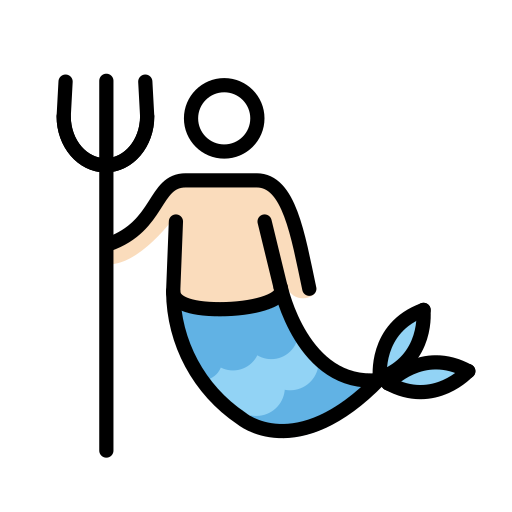 Merman: Light Skin Tone on OpenMoji