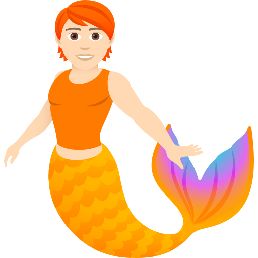 Merperson: Light Skin Tone on JoyPixels