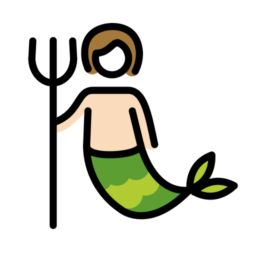 Merperson: Light Skin Tone on OpenMoji