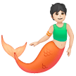 Merperson: Light Skin Tone on Samsung