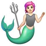 Merperson: Light Skin Tone on WhatsApp