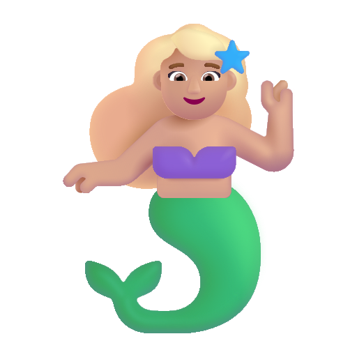 Mermaid: Medium-Light Skin Tone on Microsoft 3D