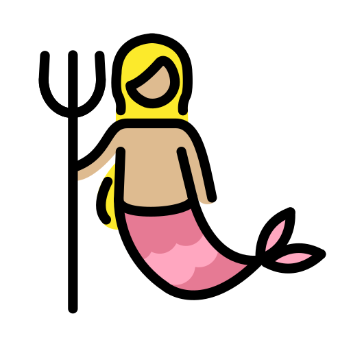 Mermaid: Medium-Light Skin Tone on OpenMoji