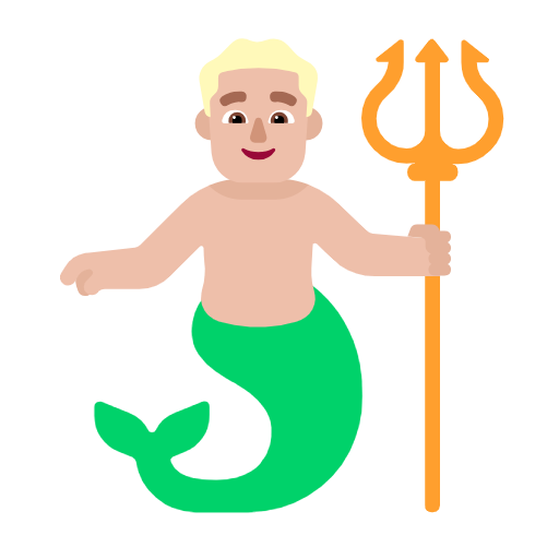 Merman: Medium-Light Skin Tone on Microsoft Fluent