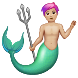 Merman: Medium-Light Skin Tone on WhatsApp