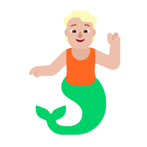Merperson: Medium-Light Skin Tone on Microsoft Fluent