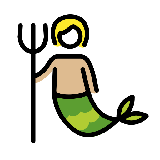 Merperson: Medium-Light Skin Tone on OpenMoji