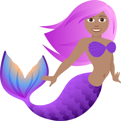 Mermaid: Medium Skin Tone on JoyPixels
