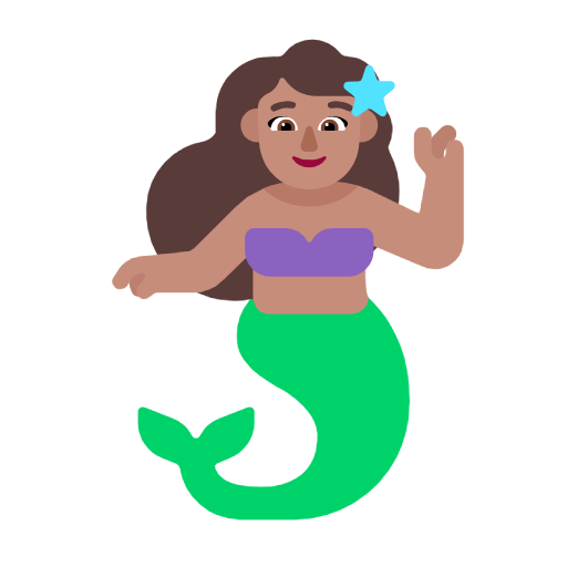 Mermaid: Medium Skin Tone on Microsoft Fluent