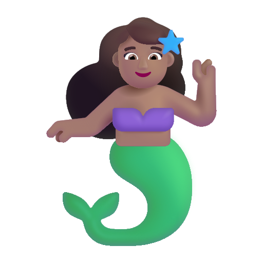Mermaid: Medium Skin Tone on Microsoft 3D