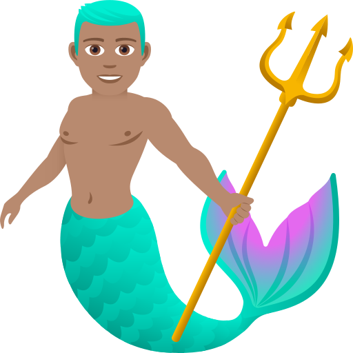 Merman: Medium Skin Tone on JoyPixels