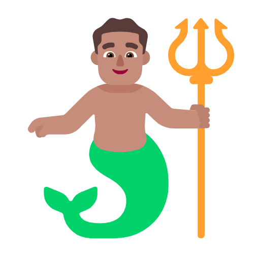 Merman: Medium Skin Tone on Microsoft Fluent