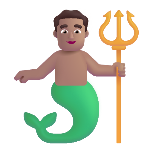 Merman: Medium Skin Tone on Microsoft 3D