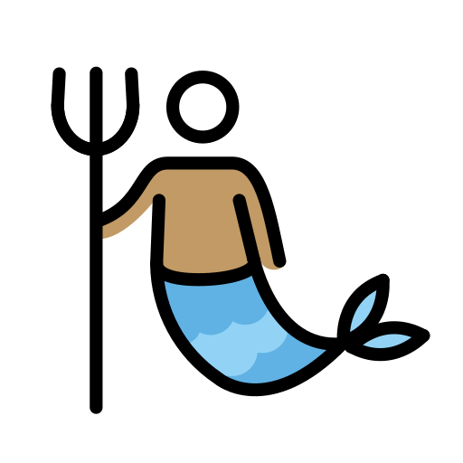 Merman: Medium Skin Tone on OpenMoji