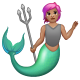 Merperson: Medium Skin Tone on WhatsApp