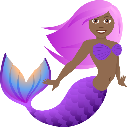 Mermaid: Medium-Dark Skin Tone on JoyPixels