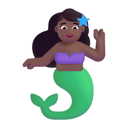 Mermaid: Medium-Dark Skin Tone on Microsoft 3D