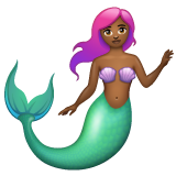 Mermaid: Medium-Dark Skin Tone on WhatsApp