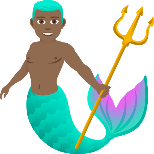 Merman: Medium-Dark Skin Tone on JoyPixels