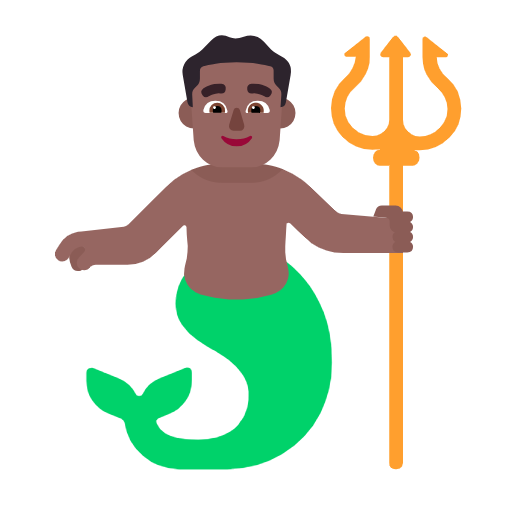 Merman: Medium-Dark Skin Tone on Microsoft Fluent