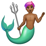 Merman: Medium-Dark Skin Tone on WhatsApp