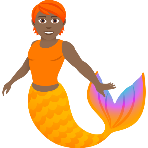 Merperson: Medium-Dark Skin Tone on JoyPixels
