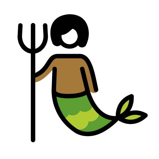 Merperson: Medium-Dark Skin Tone on OpenMoji