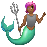 Merperson: Medium-Dark Skin Tone on WhatsApp
