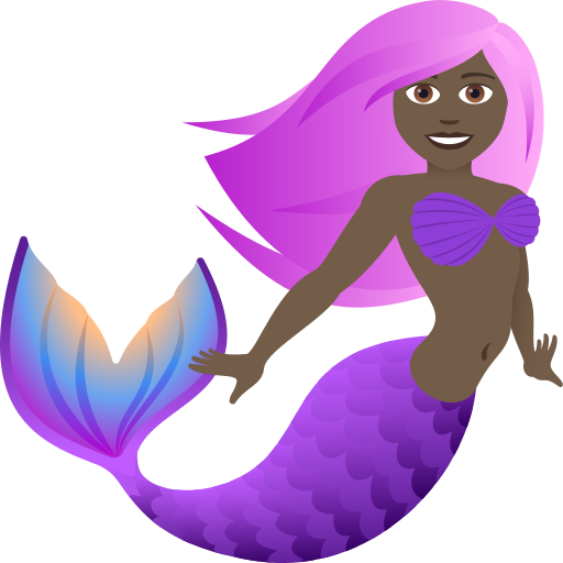 Mermaid: Dark Skin Tone on JoyPixels