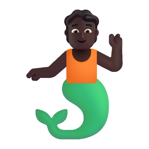 Merperson: Dark Skin Tone on Microsoft 3D