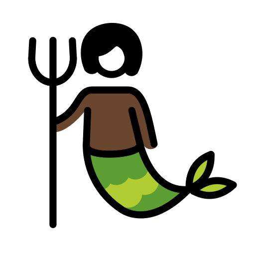 Merperson: Dark Skin Tone on OpenMoji