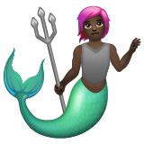 Merperson: Dark Skin Tone on WhatsApp