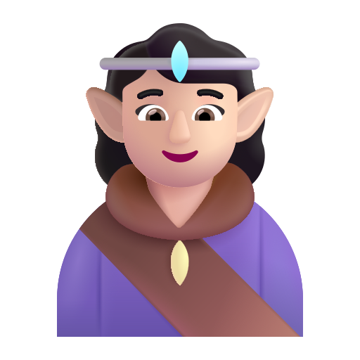 Woman Elf: Light Skin Tone on Microsoft 3D