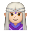 Woman Elf: Light Skin Tone on Samsung