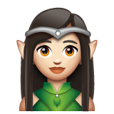 Woman Elf: Light Skin Tone on WhatsApp