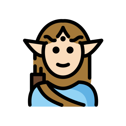 Man Elf: Light Skin Tone on OpenMoji