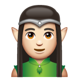 Man Elf: Light Skin Tone on WhatsApp