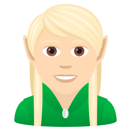 Elf: Light Skin Tone on JoyPixels