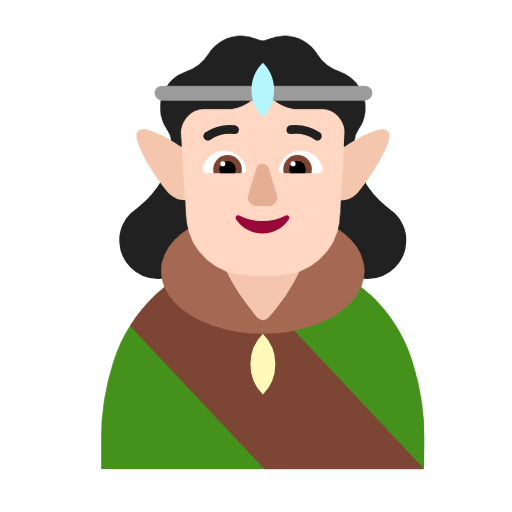 Elf: Light Skin Tone on Microsoft Fluent