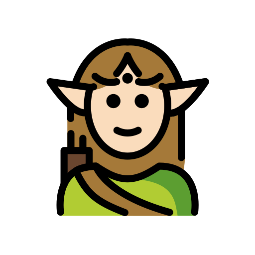 Elf: Light Skin Tone on OpenMoji