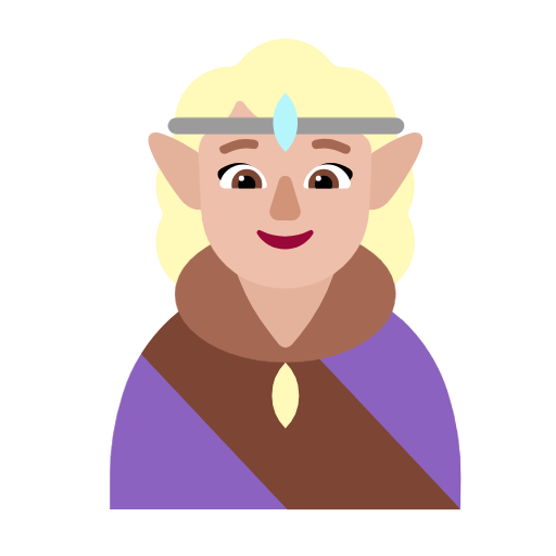 Woman Elf: Medium-Light Skin Tone on Microsoft Fluent