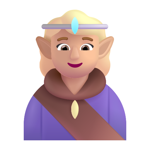 Woman Elf: Medium-Light Skin Tone on Microsoft 3D