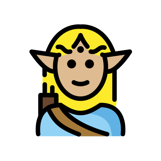 Man Elf: Medium-Light Skin Tone on OpenMoji
