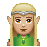 Man Elf: Medium-Light Skin Tone on WhatsApp