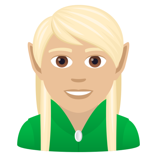 Elf: Medium-Light Skin Tone on JoyPixels